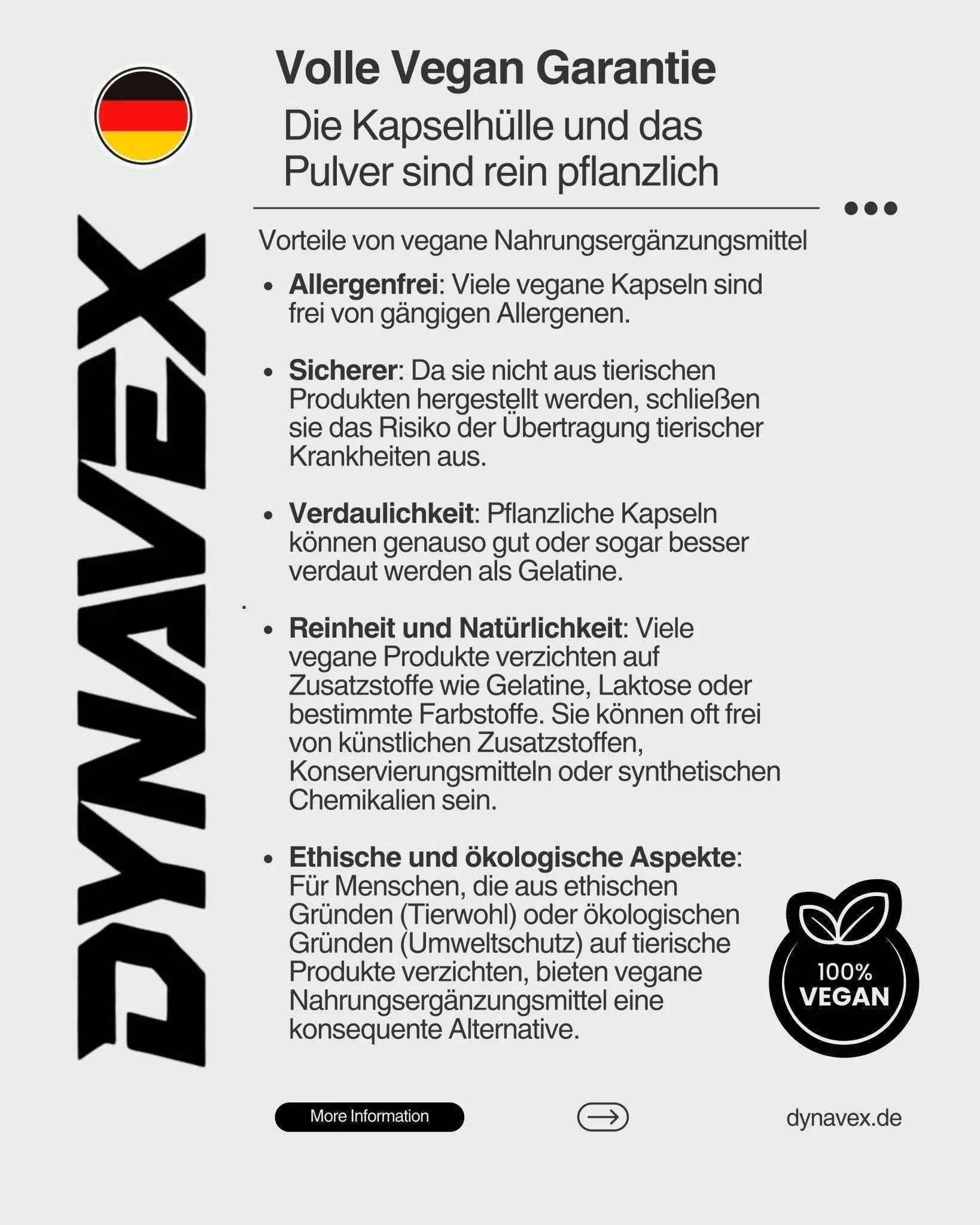 Hochdosiertes DYNAVEX Shilajit in 120 veganen und halal Kapseln, dunkle Kapseln in einer Verpackung.